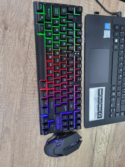 TKL Wireless Keyboard Combo Rechargeable LED Backlit s...