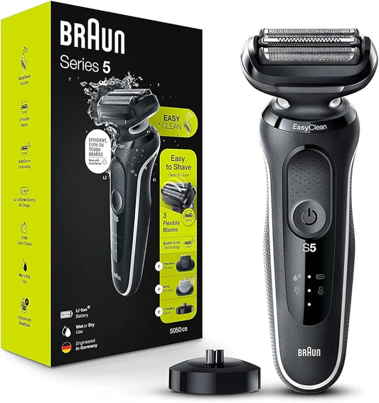 Braun Maquinilla de afeitar eléctrica para hombres, afeitadora de pape...