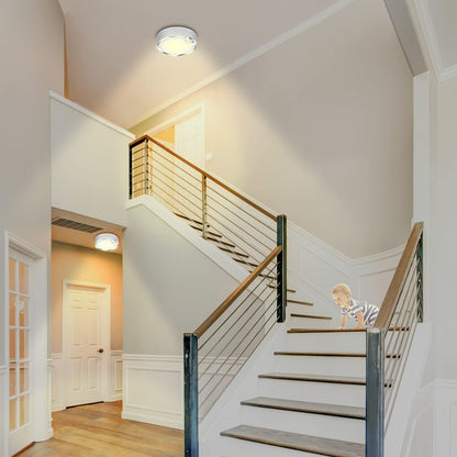 TOOWELL Luz con sensor de movimiento para interiores, funciona con pil...