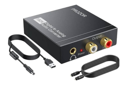 PROZOR conversor de audio digital a analógico Negro