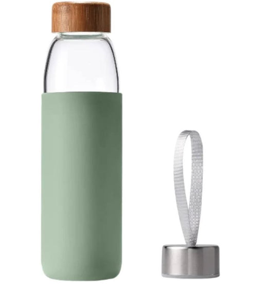 veegoal Botellas de agua de vidrio borosilicato de 25 onzas con tapa d...