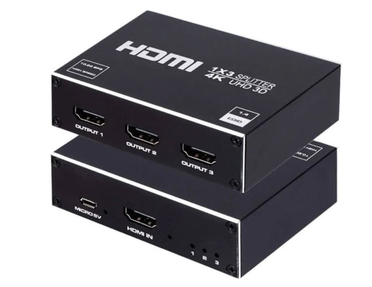 HDMI Splitter 1x3, 1 in 3 out HDMI Splitter Audio Video Distributed...