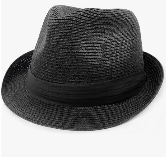 Zylioo Sombrero Trilby de paja de gran tamaño L-XL