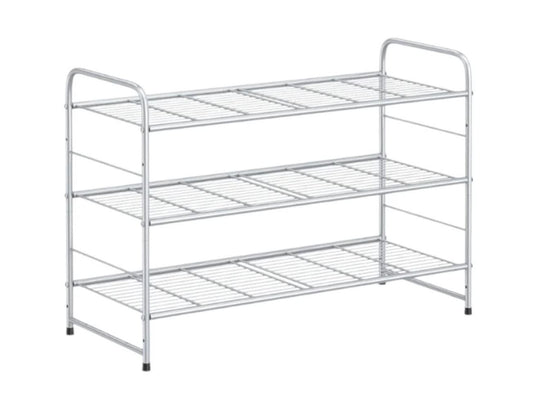 Zapatero apilable y ajustable, multifuncional, rejilla de alambre.