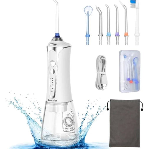 Ivandar Irrigador dental de agua para limpiador de dientes, inalámbric...