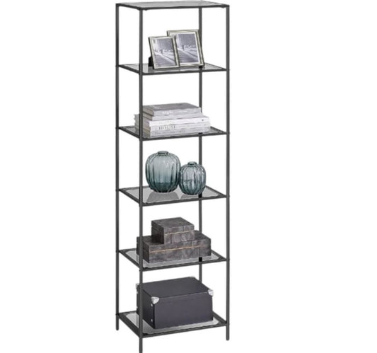 Librería, estantería de 6 niveles, estantería delgada para dormitorio,...