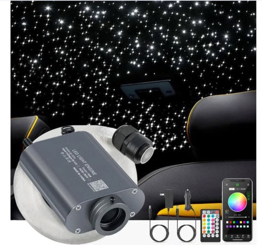 Luces LED de fibra óptica de 16 W, kit de techo de luz de estrellas pa...