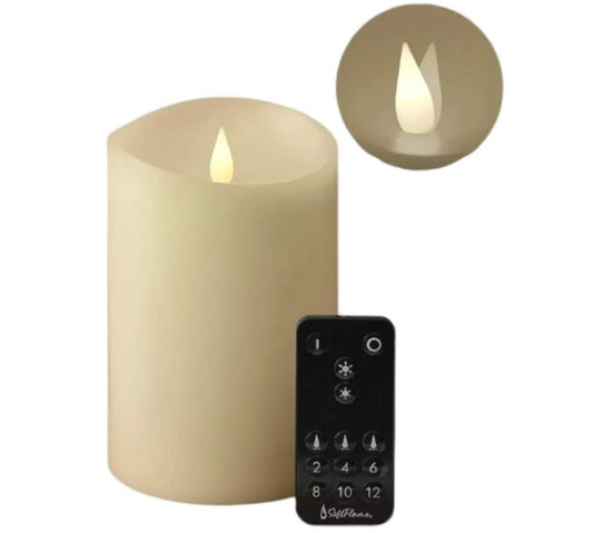 Velas LED sin llama con control remoto, 4 x 6 pulgadas, llama móvil pa...