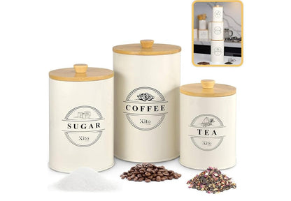 Juego de recipientes para almacenamiento y organización de mostrador d...