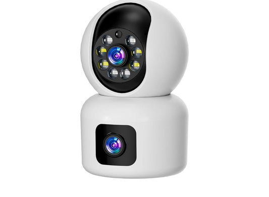 YI Cámara interior de doble lente, sistema de cámara de seguridad para...