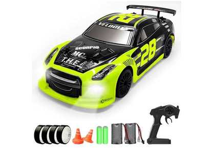 RACENT 2.4GHz 4WD 25KPH de alta velocidad RC Drift Car con luces LED, ...