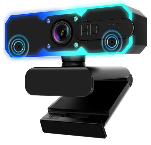 NBPOWER Cámara web de transmisión 1080P 60FPS con micrófono y luz RGB ...