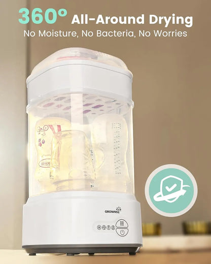 GROWNSY Baby Bottle Sterilizer and Dryer, Electric Baby Bottle Sterilizer...