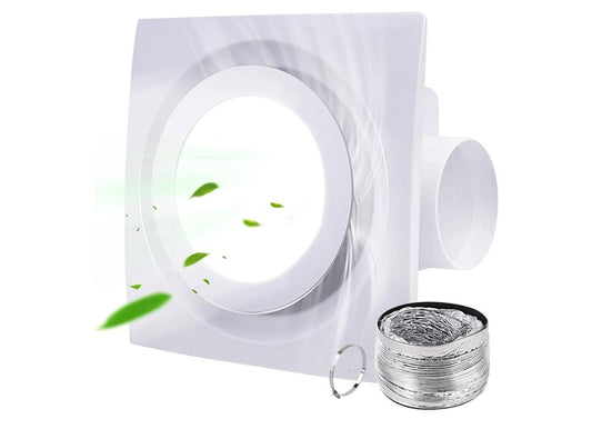FEITON Bathroom Fan with Light, Exhaust Fan for Wall Mounted...