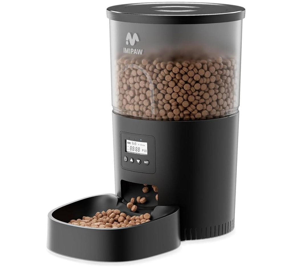 Alimentadores automáticos para gatos, dispensador de alimentos secos p...