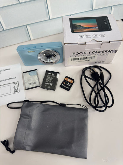 Cámara digital, FHD 4K 44MP Cámara de video para niños con tarjeta SD ...