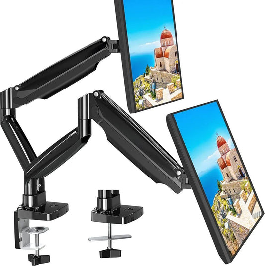 MOUNT PRO Soporte de escritorio para monitor doble para pantalla de co...