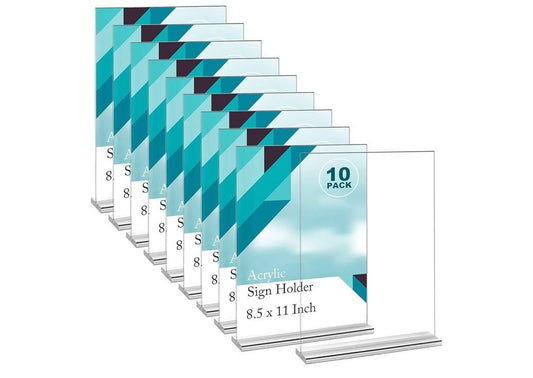 EHWINE 10-Pack 8.5 x 11 Inch Acrylic Stands, Acrylic Display Stands...