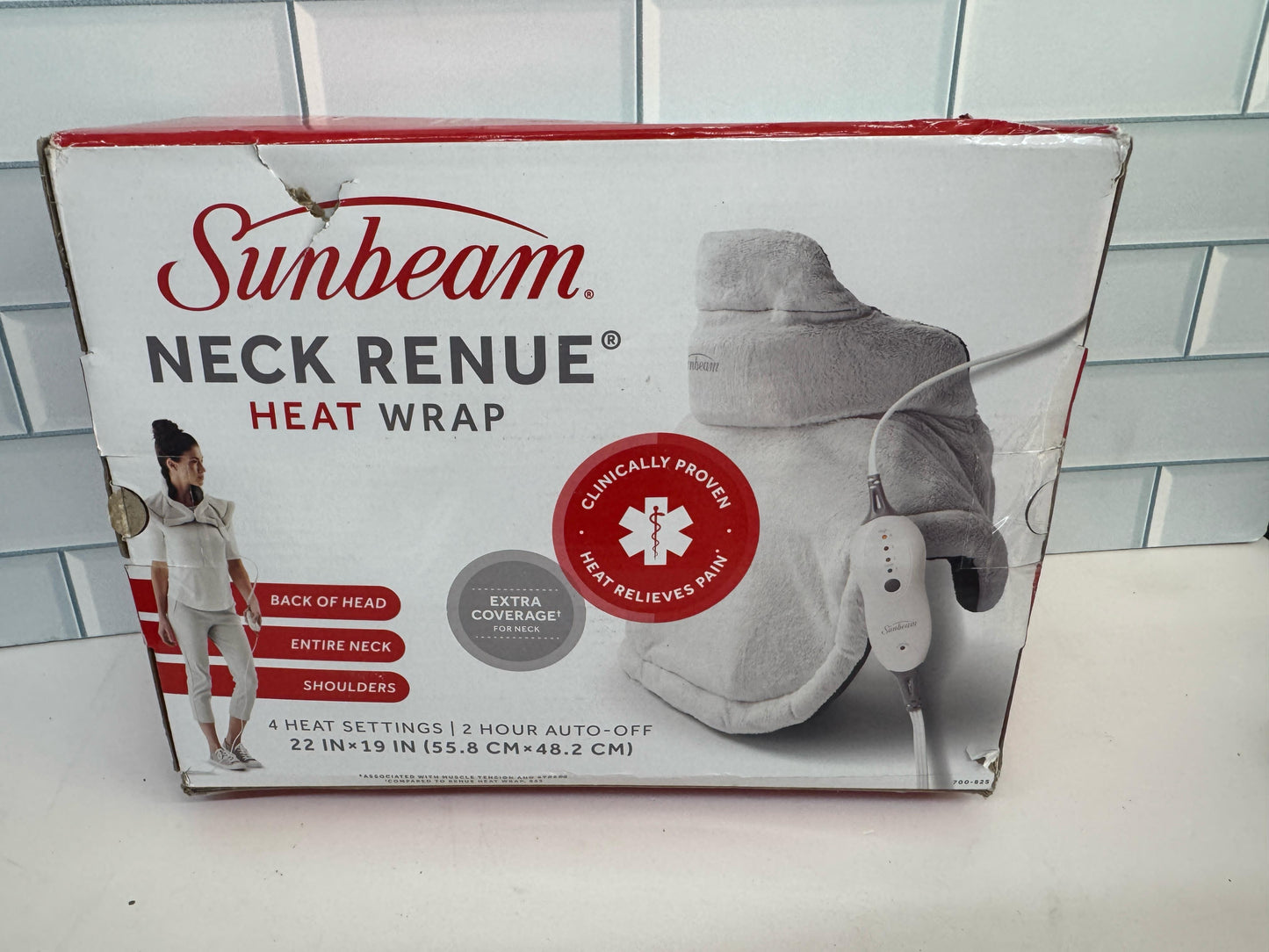 Sunbeam Almohadilla térmica para aliviar el dolor de cuello y hombros ...