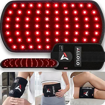ALLOLO Terapia de luz roja para cuerpo, cinturón de terapia de luz roj...