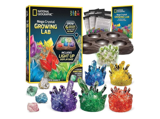 NATIONAL GEOGRAPHIC - Kit de cultivo de megacristales para niños, 6 cr...