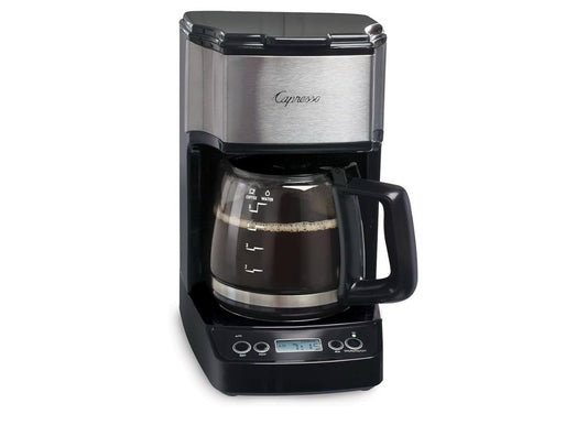 Capresso - Cafetera Mini Drip para 5 tazas, color negro y acero inoxid...