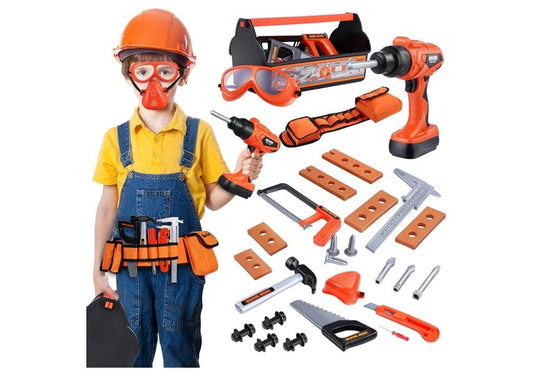 iBaseToy Juego de herramientas para niños - 32 piezas de herramientas ...