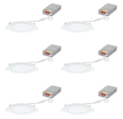 Juno lámparas 6 piezas descendente de obleas de 6 pulgadas, iluminación LED empotra...