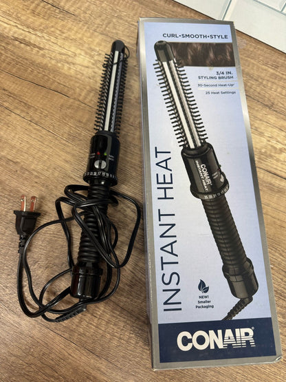 Conair Instant Heat Hot Brush, Black, 3/4-inch