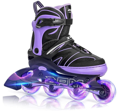 2PM SPORTS Vinal - Patines en línea ajustables para niñas con ruedas i...