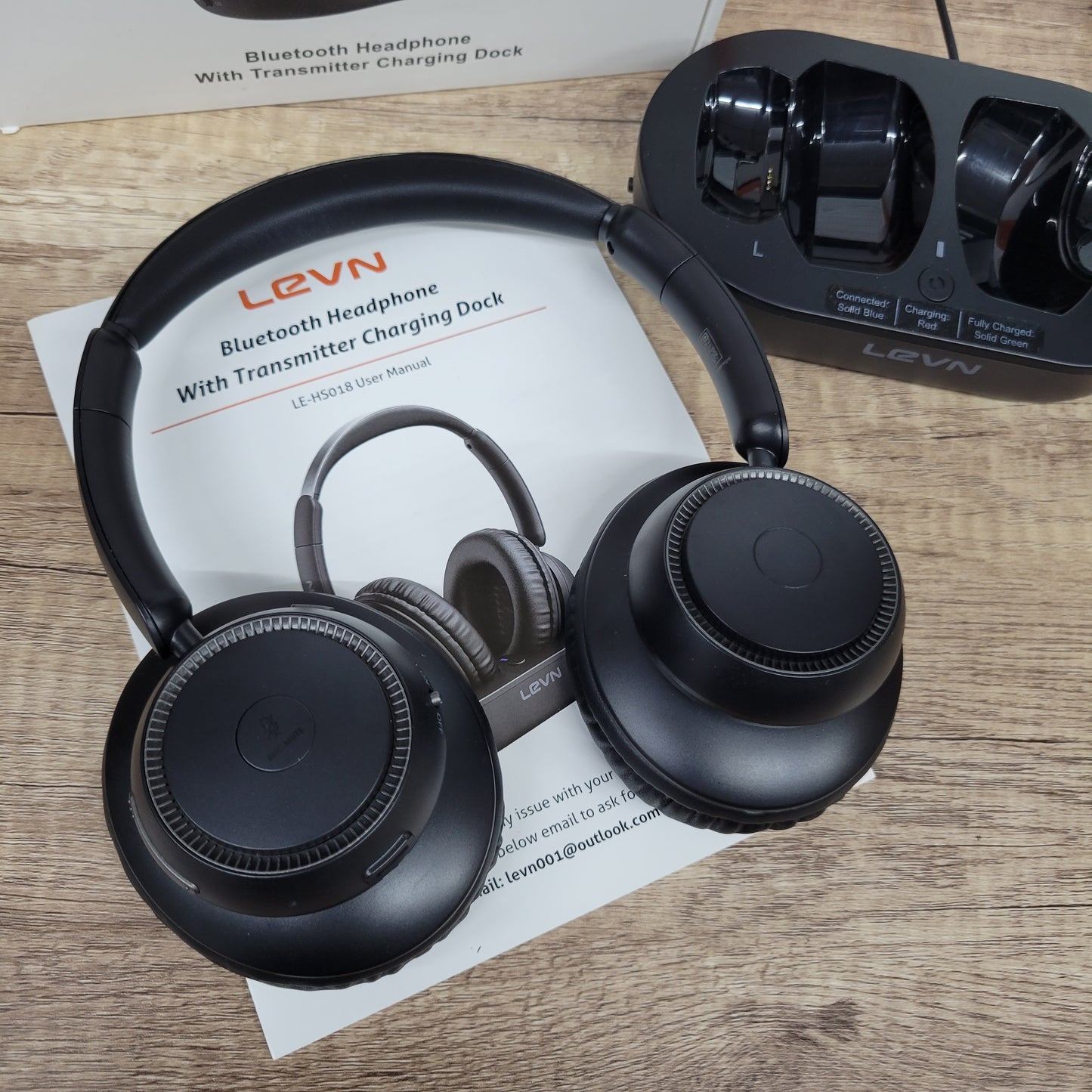 LEVN Auriculares inalámbricos para ver televisión, auriculares inalámb...