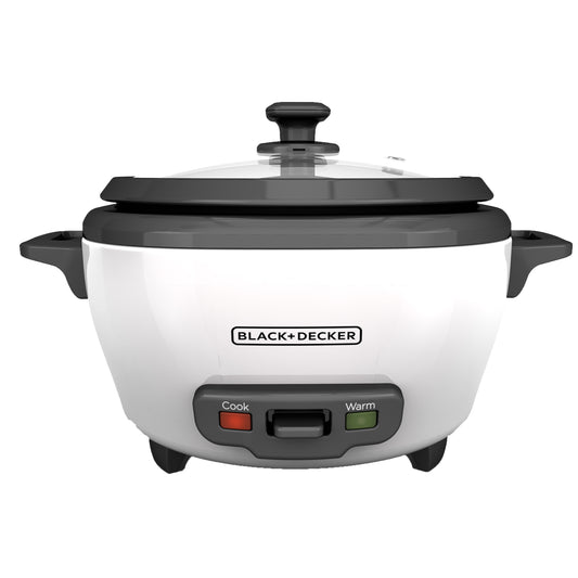 Arrocera BLACK+DECKER - Olla arrocera de 6 tazas, RC506, 3 tazas de arroz crudo...