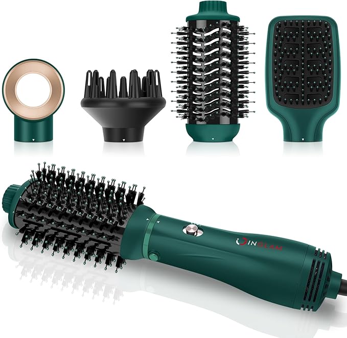 IG INGLAM Cepillo secador de pelo, cepillo secador de pelo desmontable...