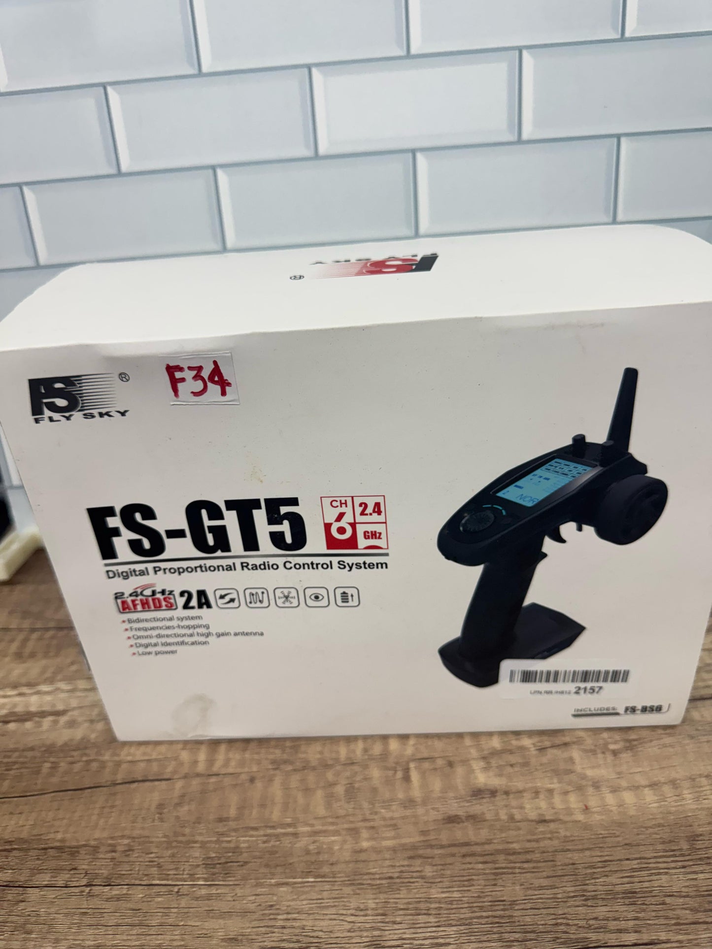 Transmisor RC Flysky FS-GT5 de 6 canales AFHDS con receptor FS-BS6 par...