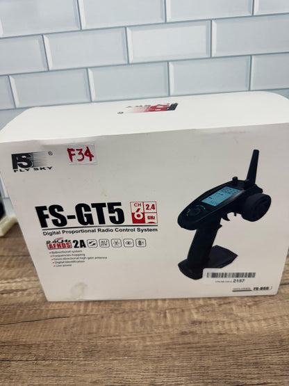 Flysky FS-GT5 6-Channel AFHDS RC Transmitter with FS-BS6 Receiver for...