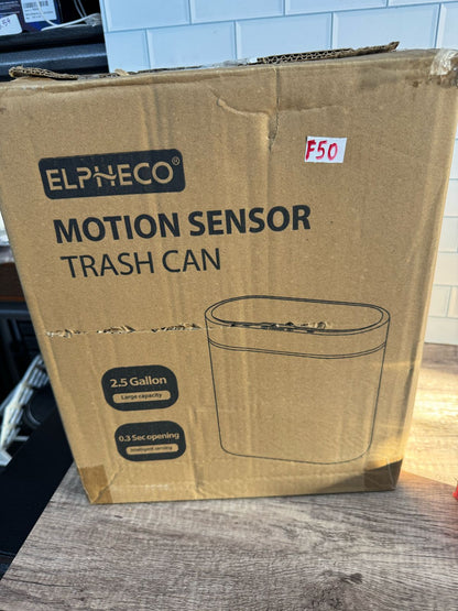 ELPHECO Basurero de baño de 2.5 galones con tapa, cubo de basura delga...