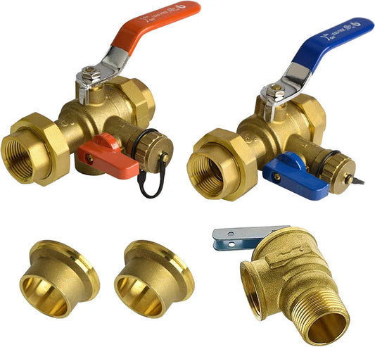 Hydro Master Kit de válvula de servicio de calentador de agua sin tanq...