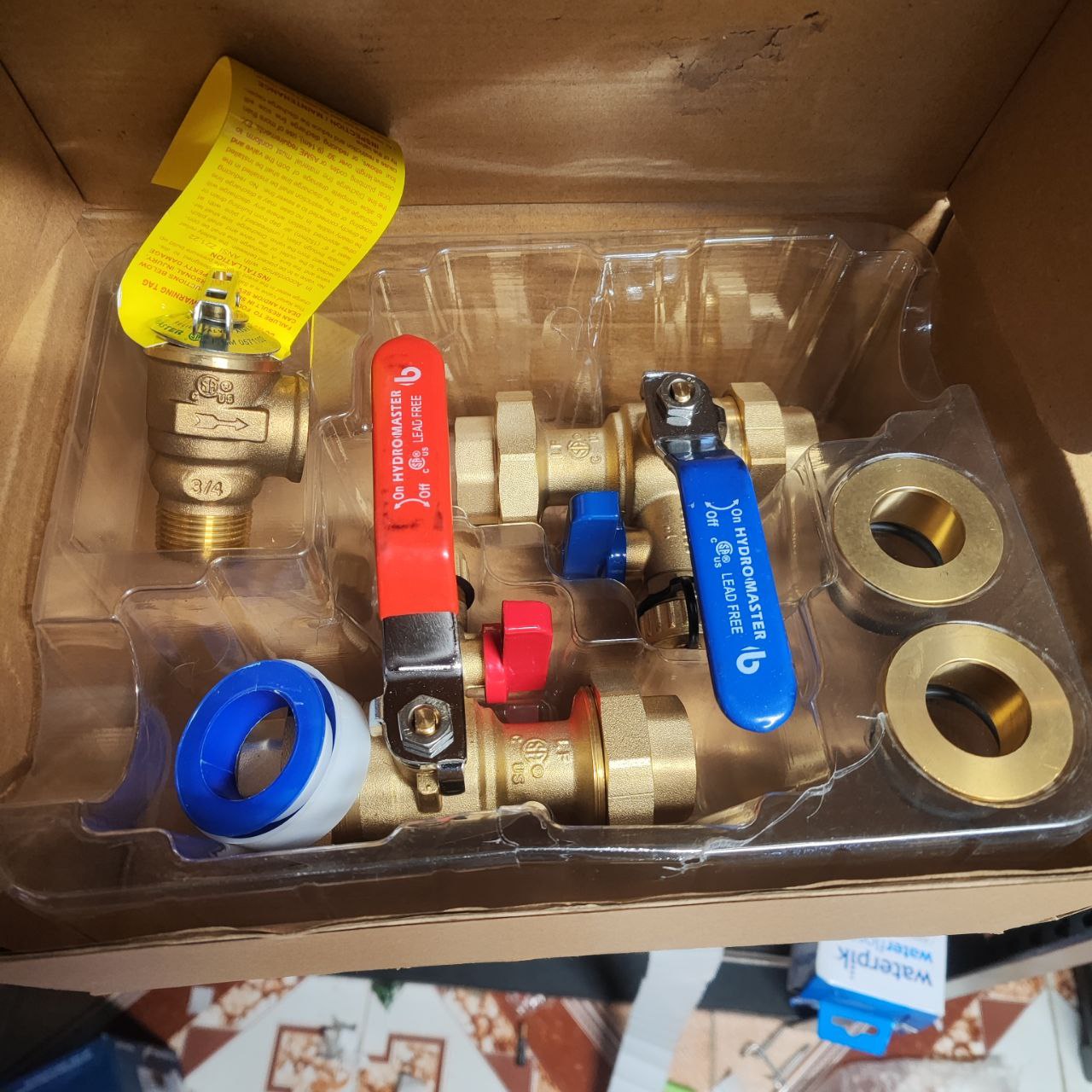 Hydro Master Kit de válvula de servicio de calentador de agua sin tanq...