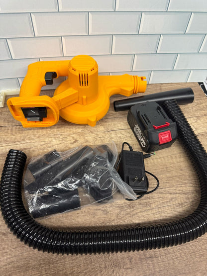 Cordless leaf blower with lithium battery and fast charger, ...