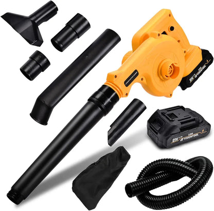 Cordless leaf blower with lithium battery and fast charger, ...
