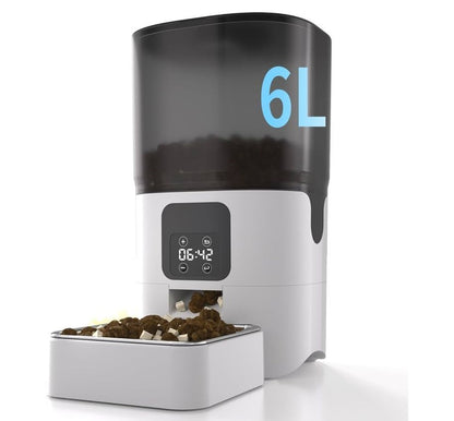 Comederos automáticos para gatos con almacenamiento de alimentos de gr...