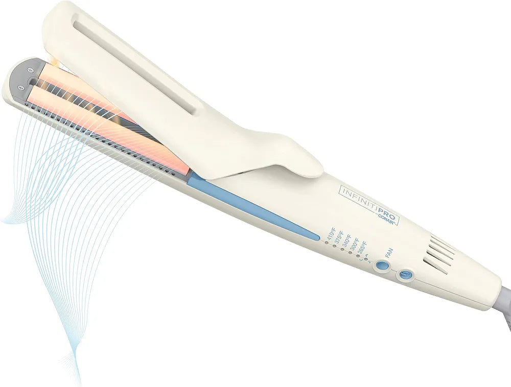 INFINITIPRO BY Conair QuadAir - Plancha plana para alisar el cabello, ...