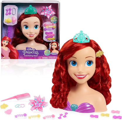 Disney Princess Just Play - Ariel Styling Head, 18 Pieces, Playset...