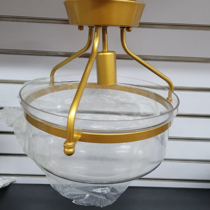 Gold Flush Mount Ceiling Light, 13.5 Inch Metal Ceiling Lamps