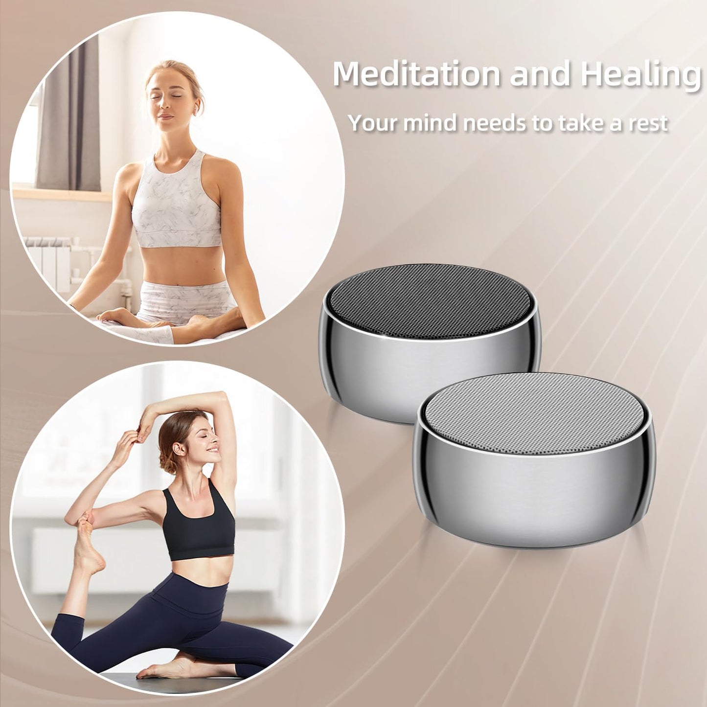 '-Sistema dual Bluetooth y de meditación de tono, terapia de sonido, reduce el estrés y l...