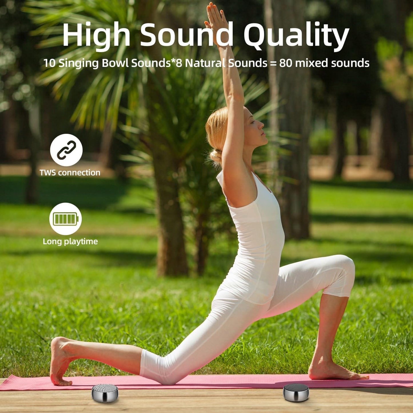 '-Sistema dual Bluetooth y de meditación de tono, terapia de sonido, reduce el estrés y l...