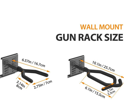 Heavy Duty Steel Adjustable Indoor Wall Mount or Hook Rifle Holder