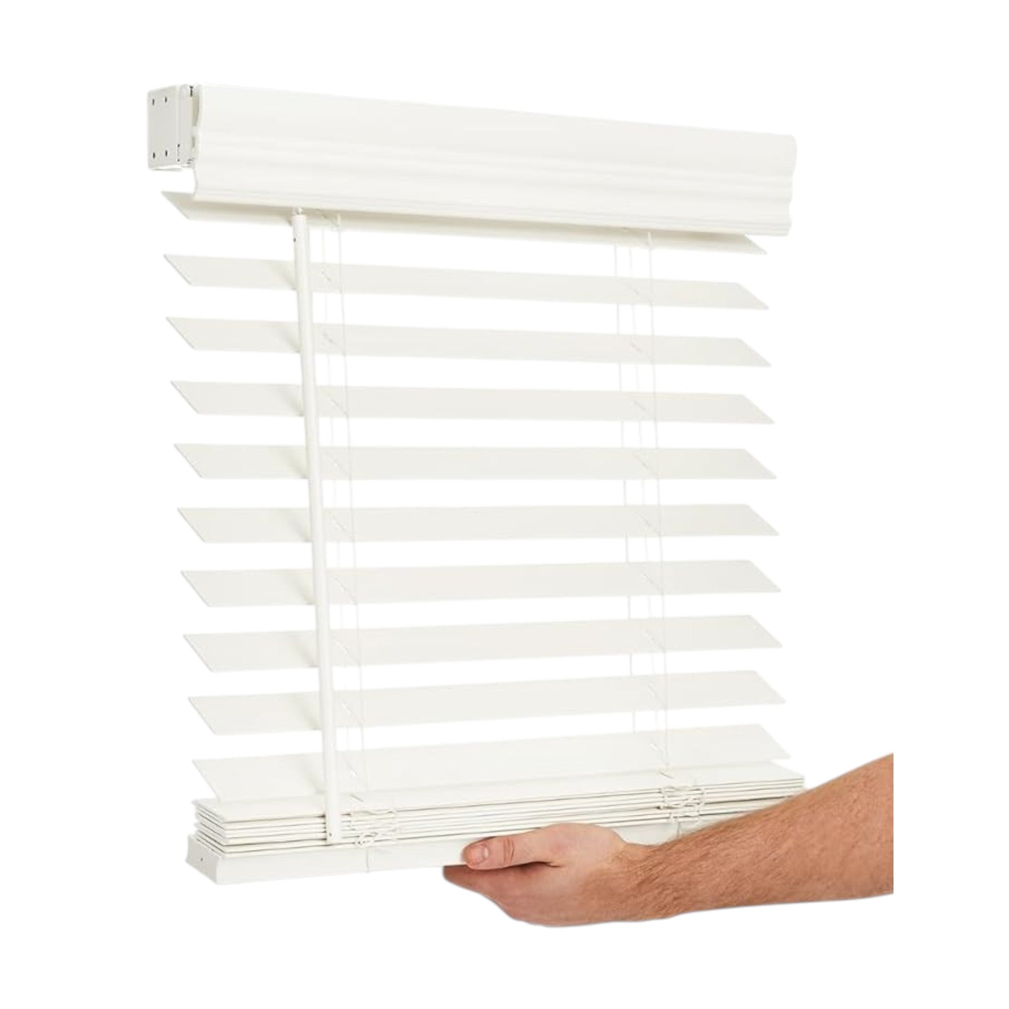 Lotus & Windoware Persiana de madera sintética de 2 pulgadas, sin cabl...