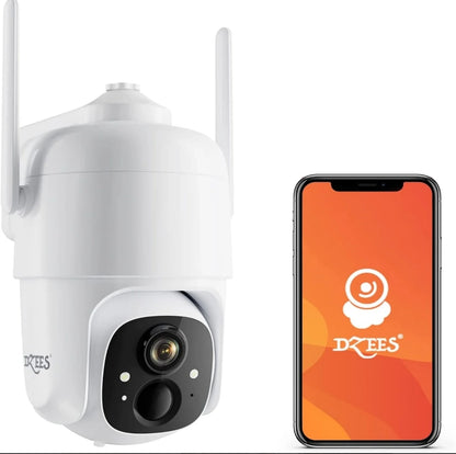 Cámara Dzees de seguridad exterior PTZ 2K: inalámbrica, con ...