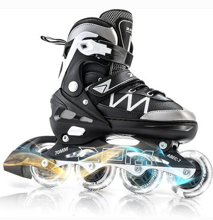 2PM SPORTS Patines en línea ajustables para niñas con ruedas de luz co...